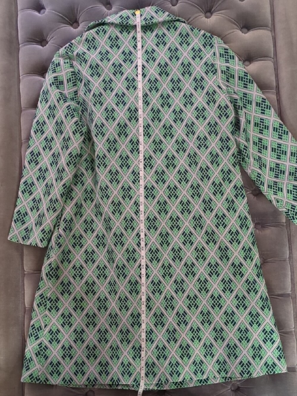 Vintage Deadstock Green Geometric Patterned Jacket - Picture 6 of 6
